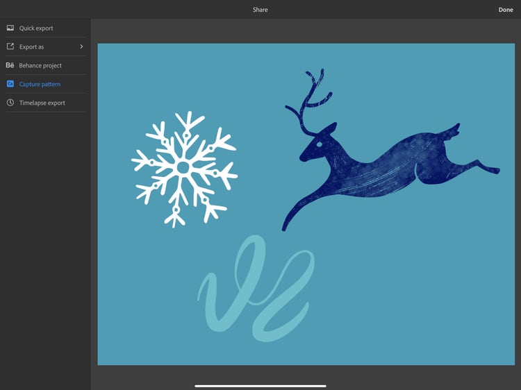 Holiday patterns created with Fresco and Capture.