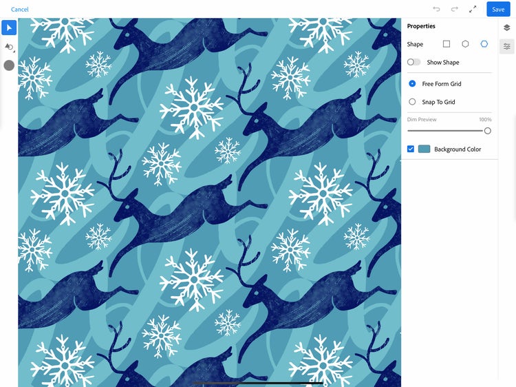 Holiday patterns created with Fresco and Capture.