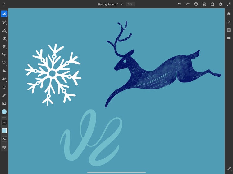 Holiday patterns created with Fresco and Capture.