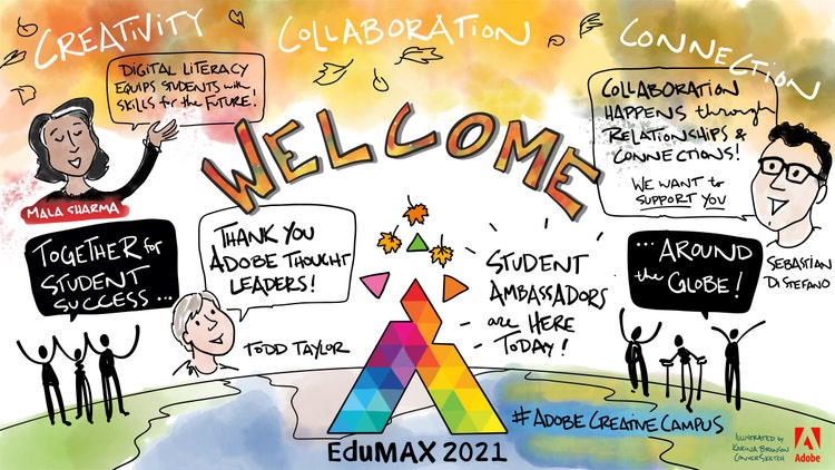 Illustration of Adobe Creative Campus.