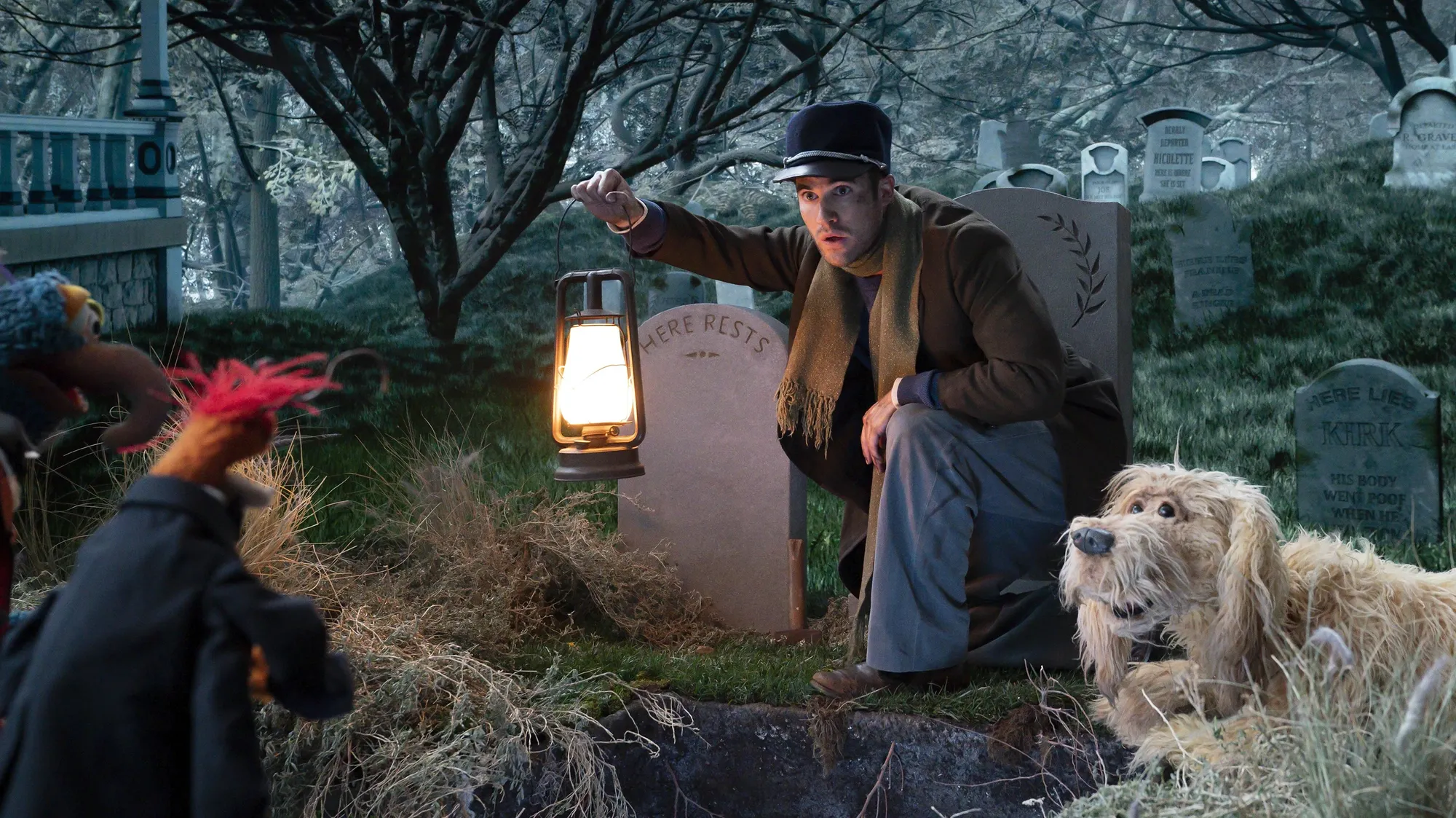 Darren Criss in “Muppets Haunted Mansion.