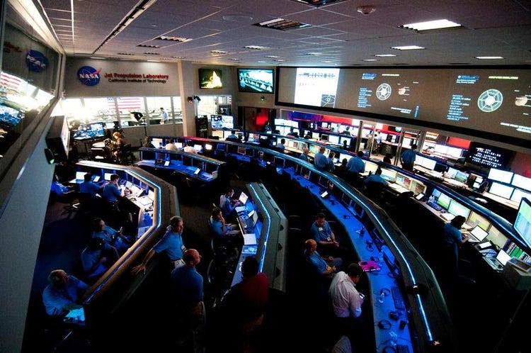 Mission Control at NASA’s Jet Propulsion Laboratory (JPL). 