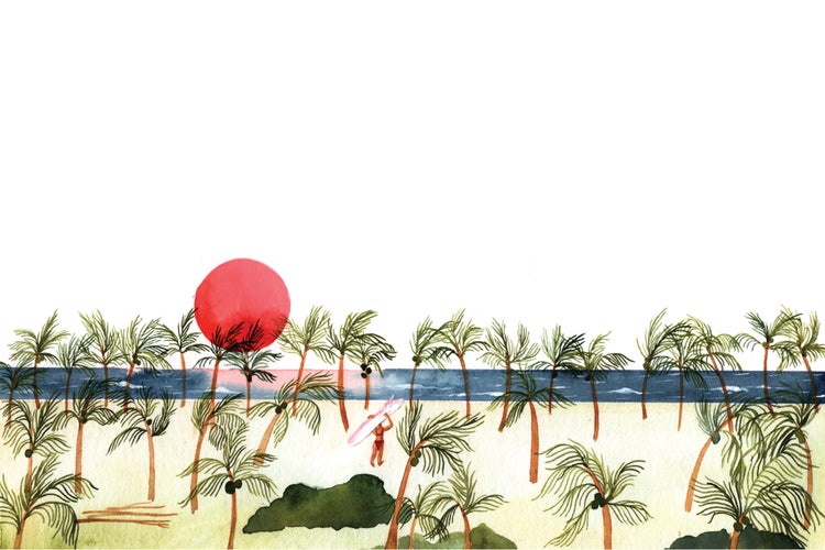 "Gone surfing" By Wiji Lacsamana.