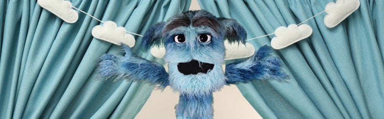 Meeb, a puppet made with Adobe Character Animator. 