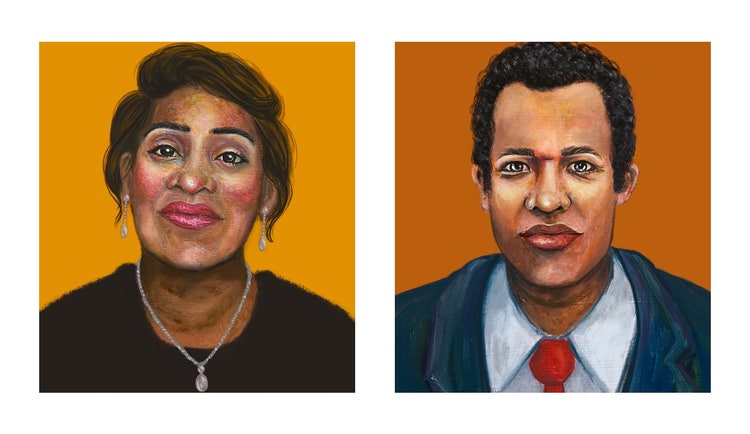 Portraits of Black historical figures.