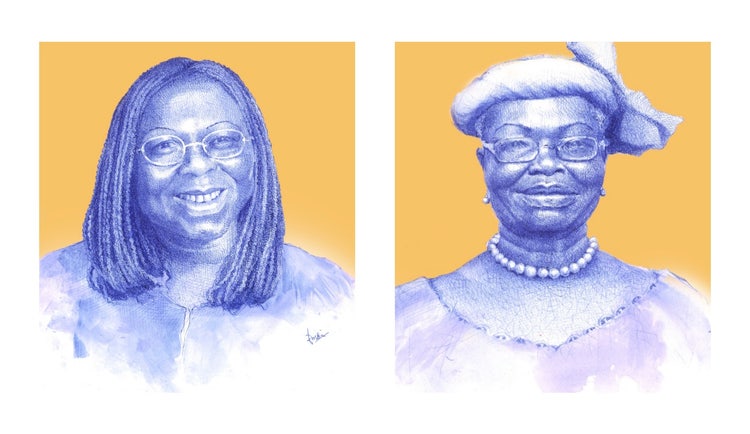 Portraits of Black historical figures.