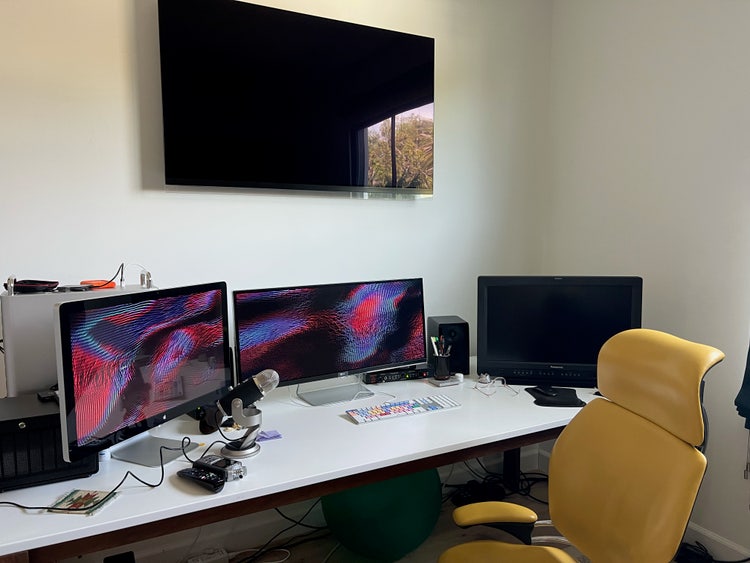 Ting Poo's editing workspace.