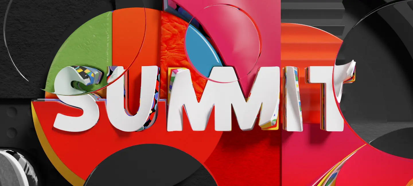 Summit in colorful graphics. 
