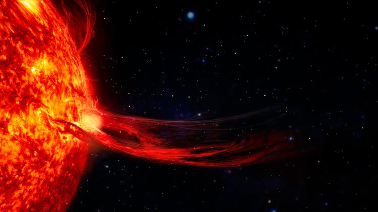 Photograph of the gases coming off of a star.
