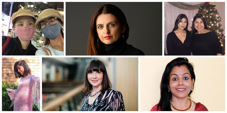 A photo collage featuring our Women at Adobe employee network.