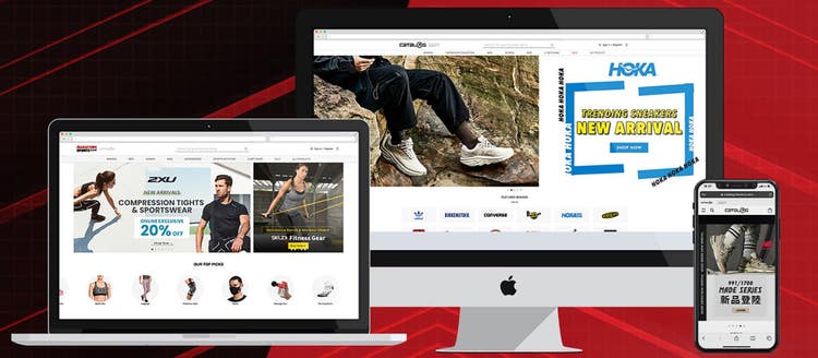 Different screens showing Swire Resources website.