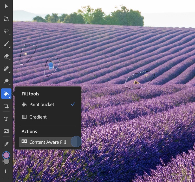 Image using Content-Aware Fill.