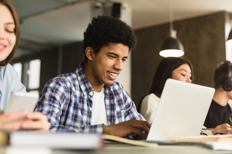 student on laptop