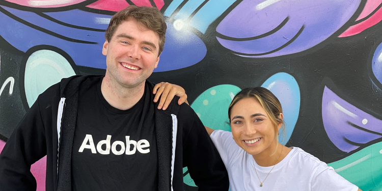 A photo of Josh Caile and Erica Yock together.