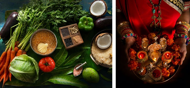 Images taken by Simi Jois of food and spices. 