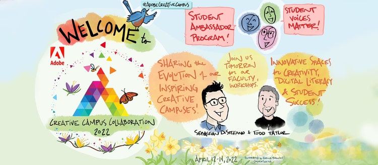 Adobe Creative Campus Collaboration graphic.