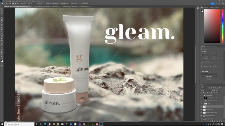 Screenshot using Stager to create a 3D design of a product.