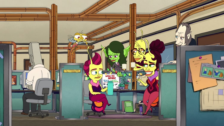 Still of an animation from Netflix's Human Resources.