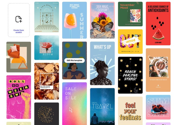 Adobe Express templates header image