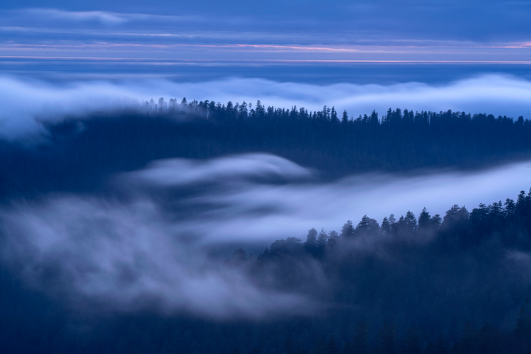 Image of fog in the mountains. 