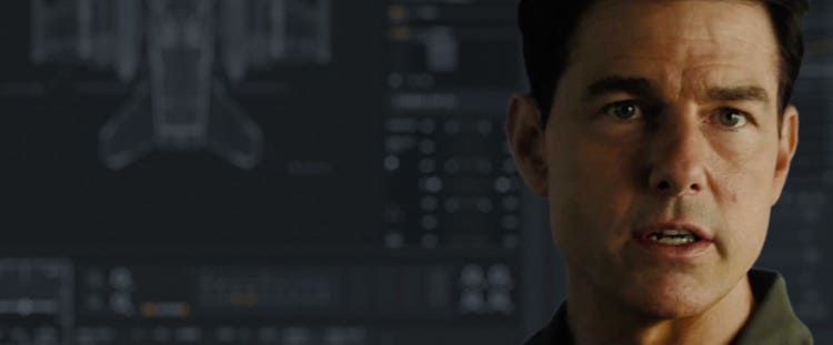 Maverick explaining the high G-forces that may bend the F-18 airframes.