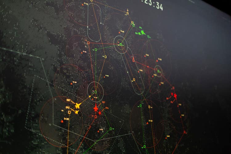 Hansen originally designed three routes, red, green and gold, for the pilots to compete against each other with. (On-set test photo by David Lewandowski).
