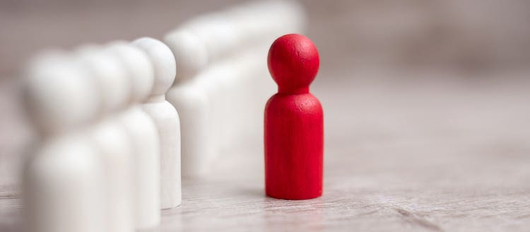 Single object that stands out from the others.