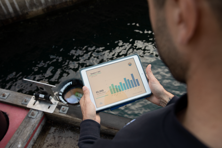 Data on iPad for contents of a Seabin