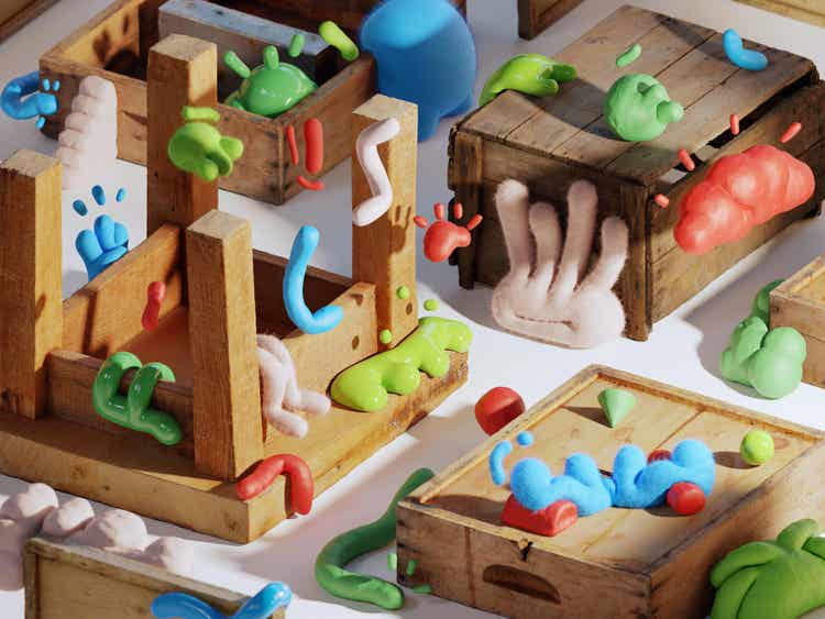 Image of 3D assets made using Substance 3D Sampler.