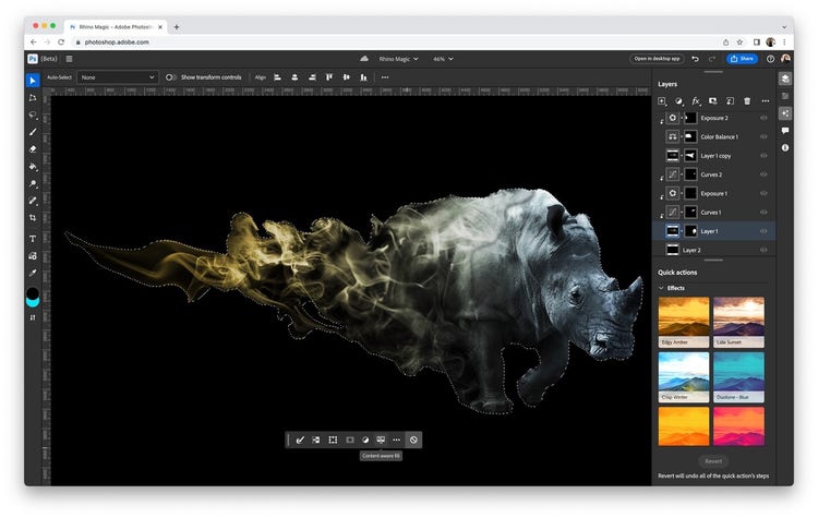 Image showing Photoshop on Web (Beta).