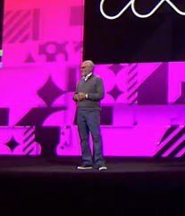 Shantanu Narayen, Adobe CEO, on stage at Adobe MAX 2022