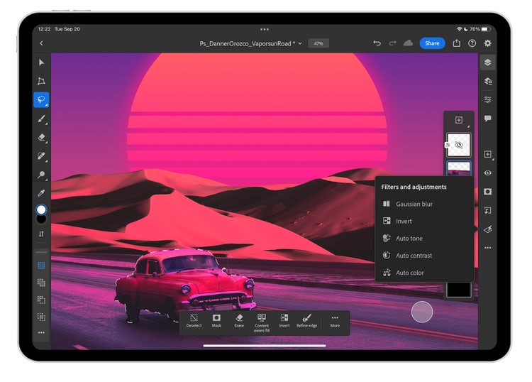 Image showing Photoshop on the iPad.