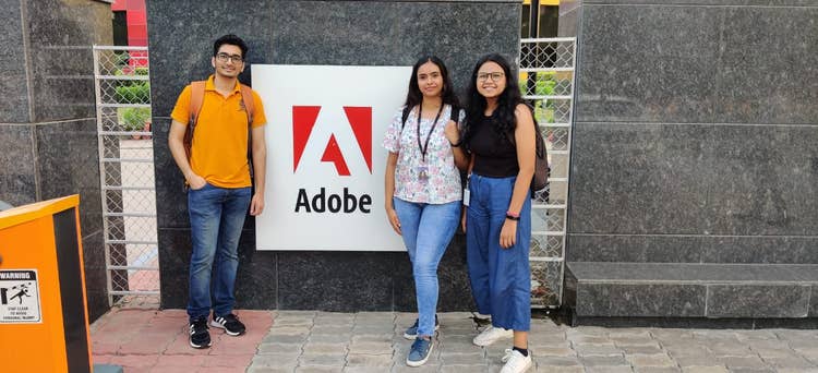 Adobe India Interns at Adobe office