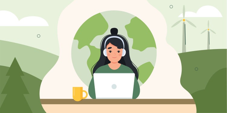 Illustration of a remote worker.