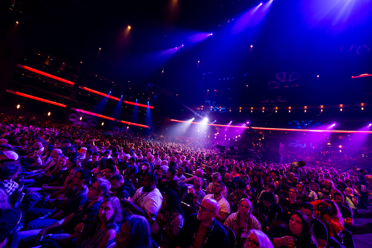 The crowd at Adobe MAX 2022 keynote session