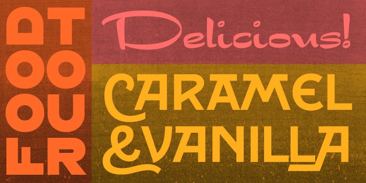 New fonts included in your Adobe Creative Cloud subscription.