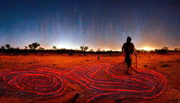 Songlines are the Australian Aboriginal walking routes that crossed the country, linking important sites and locations