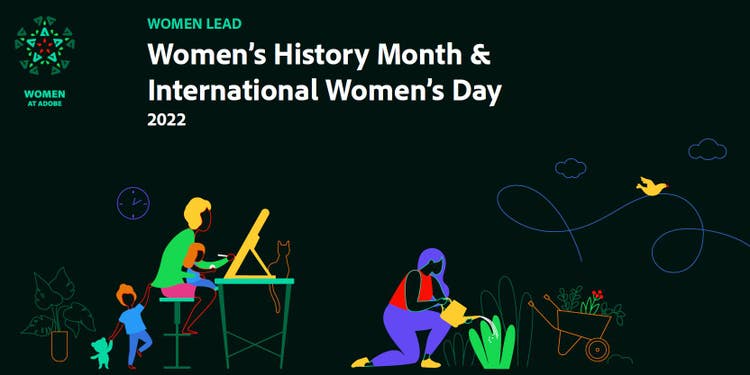 Artwork designed to honor Women's History Month.