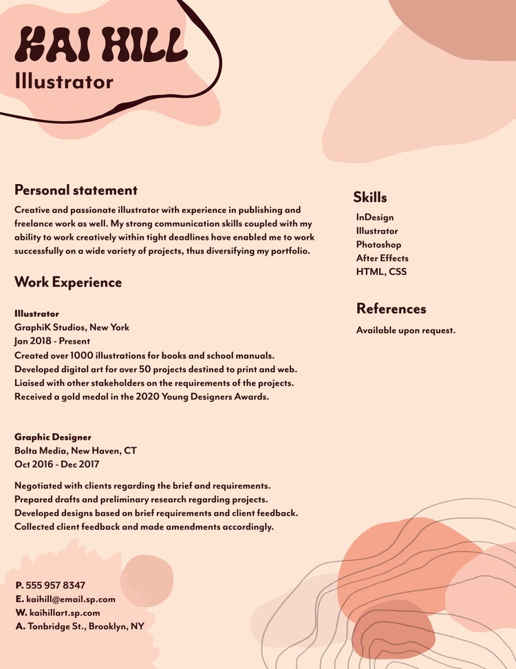 Adobe Express resume template