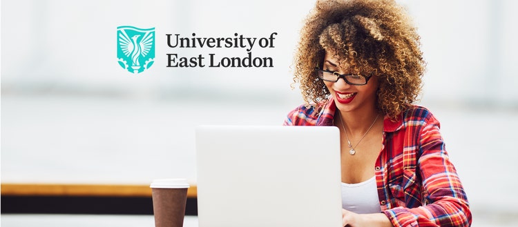 University of East London logo.