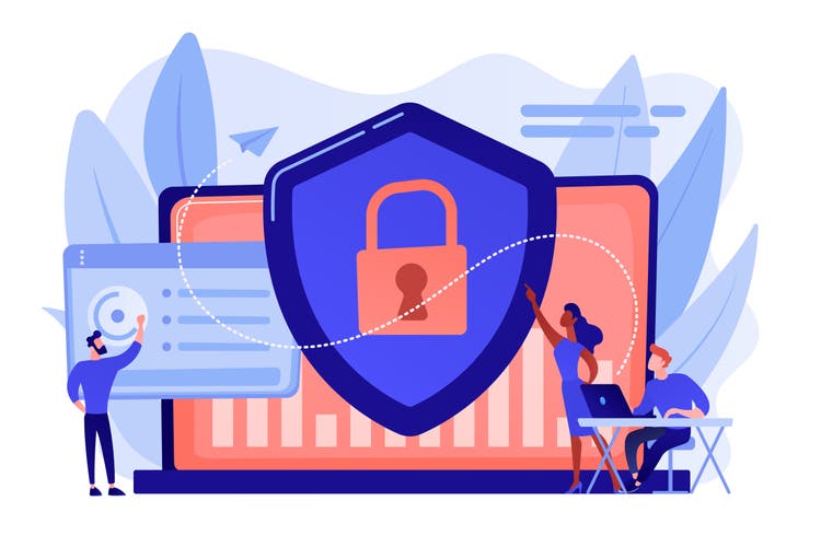 Security analysts protect internet-connected systems with shield.