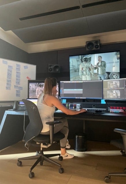 Roisin Baxandall Editing Red Bull Stratos Documentary.