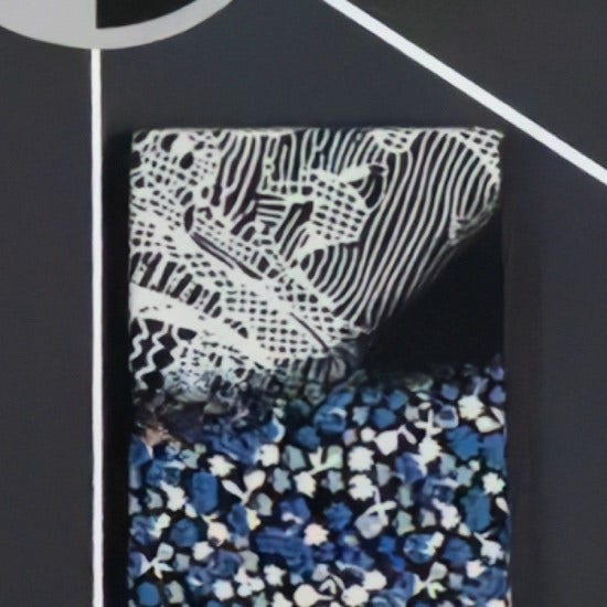 Closeup image of a colorful object.