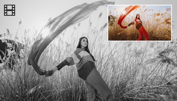 Image of a girl holding a piece of fabric.