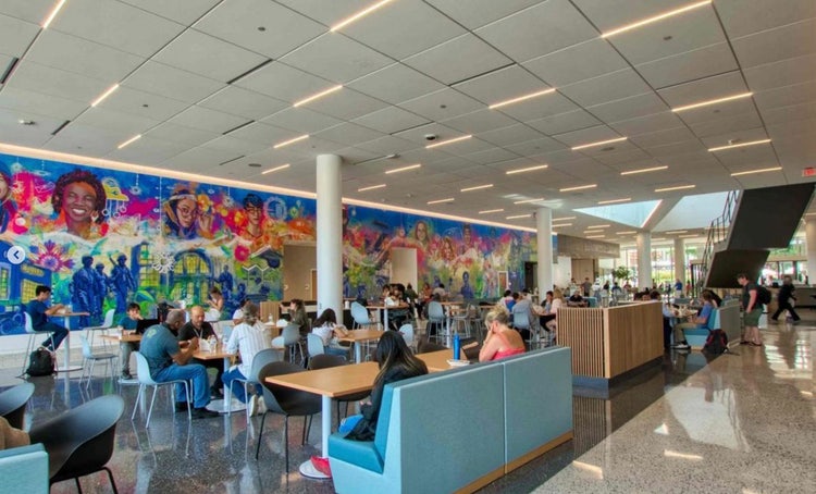 Central Piedmont Community College history mural.