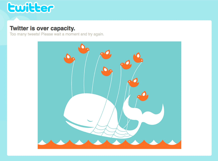 Twitter Fail Whale by Yiying Lu.