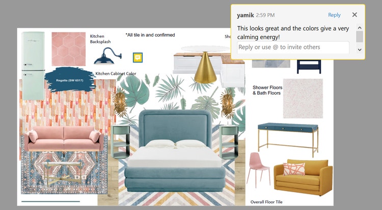Tampa-based realtor, Mika Kleinschmid design board.