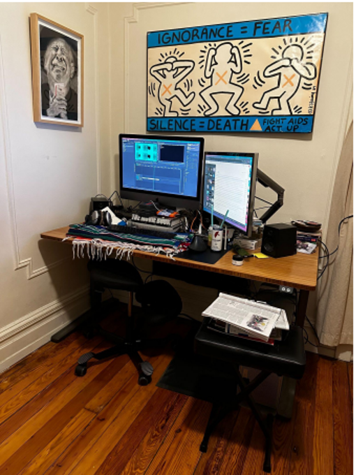 Workspace of Editor James Codoyannis.