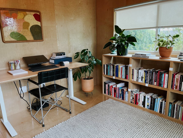 Office space of The Graduates Director, Screenwriter and Editor Hannah Peterson.