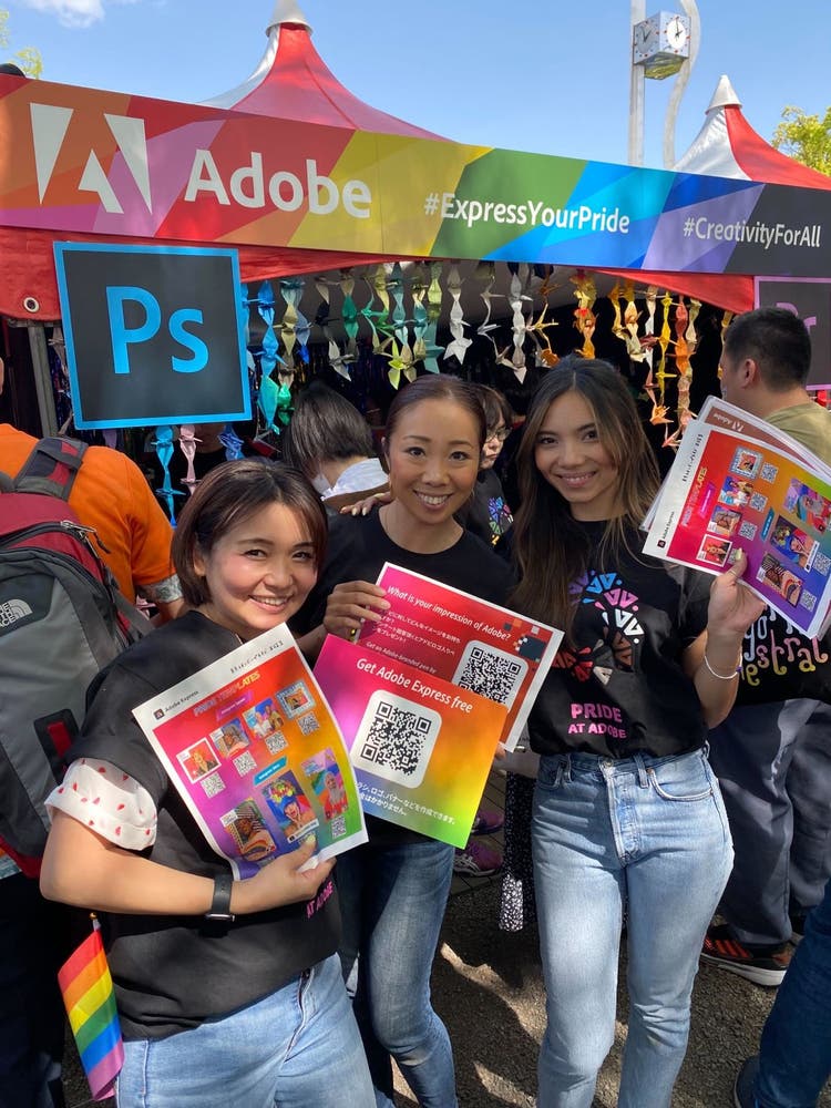 Adobe Japan was a proud sponsor of Tokyo Rainbow Pride (TRP).